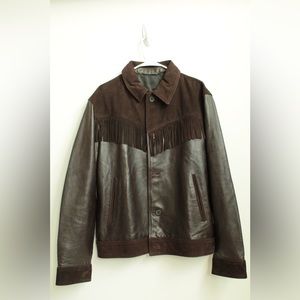 Brown leather jacket
